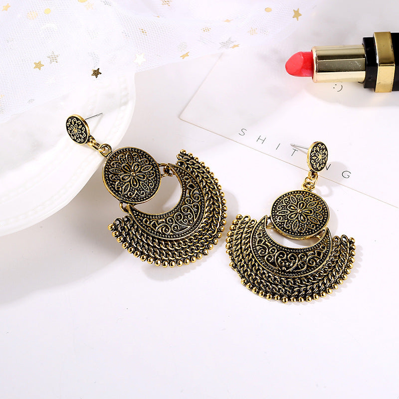 Elegant Vintage Carved Tassel Earrings: Timeless Style for Every Occasion