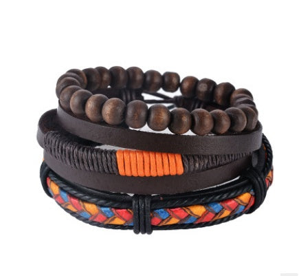 Stylish Multilayer Leather Bracelet - Timeless Accessory