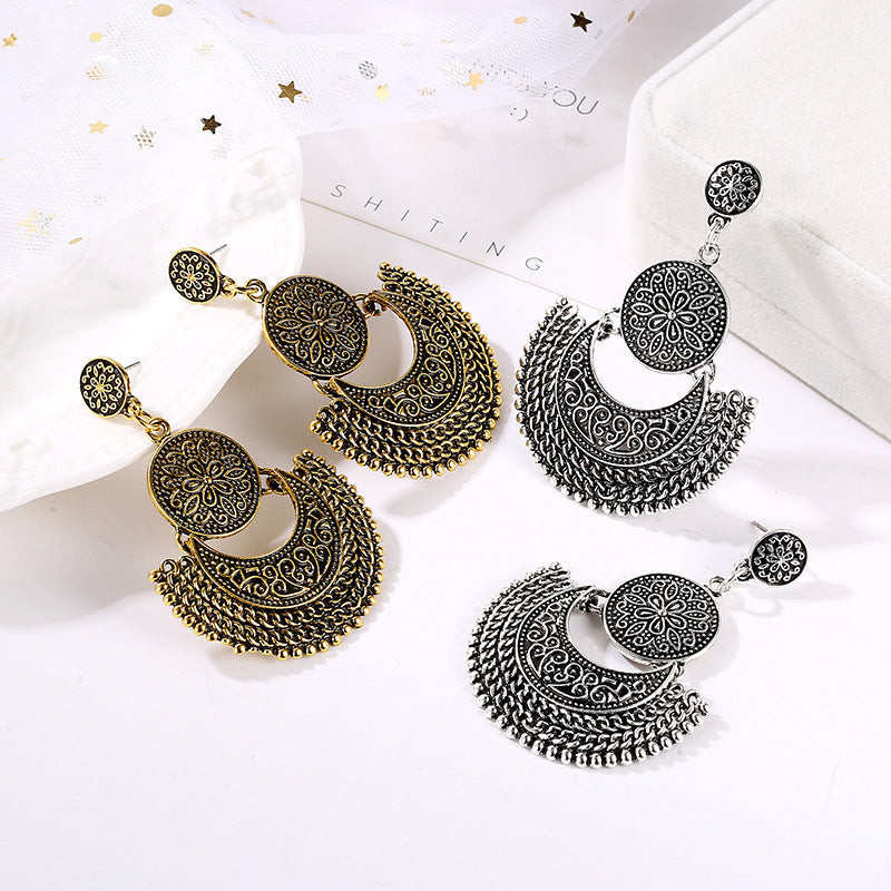 Elegant Vintage Carved Tassel Earrings: Timeless Style for Every Occasion