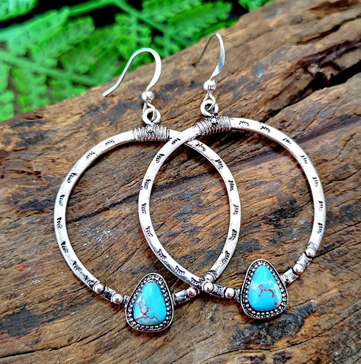 Elevate Your Style: Vintage Silver Turquoise Earrings for Timeless Elegance