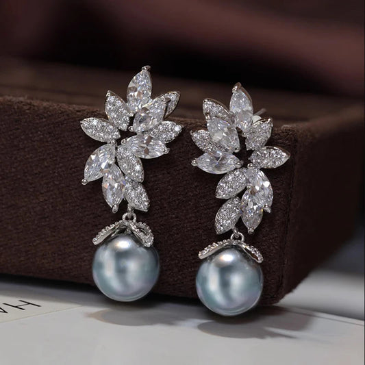 Elegant Vintage Wheat Flower Pearl Earrings: Perfect Accessory for Every Occasion