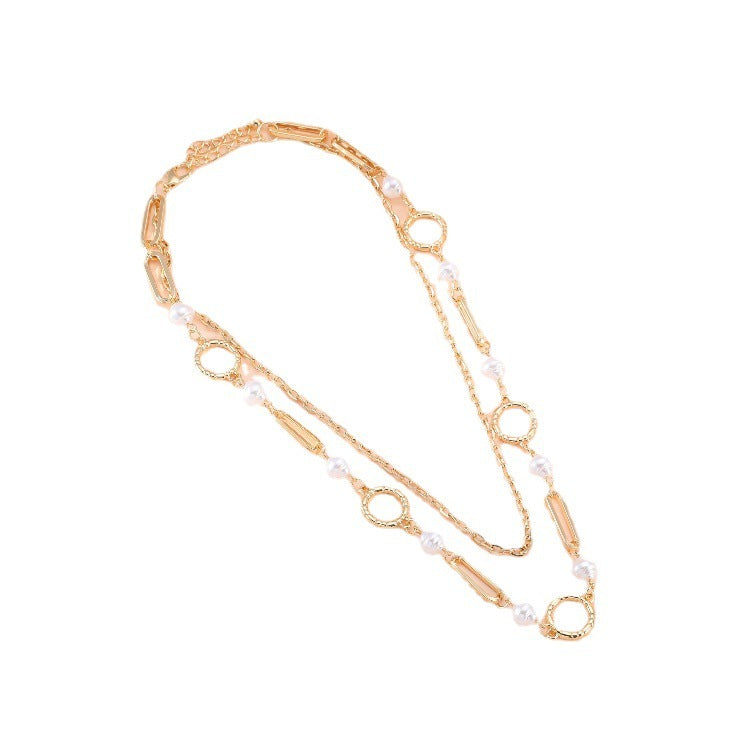 Chic Alloy Pearl Clavicle Chain Necklace: Elevate Your Fashion Style