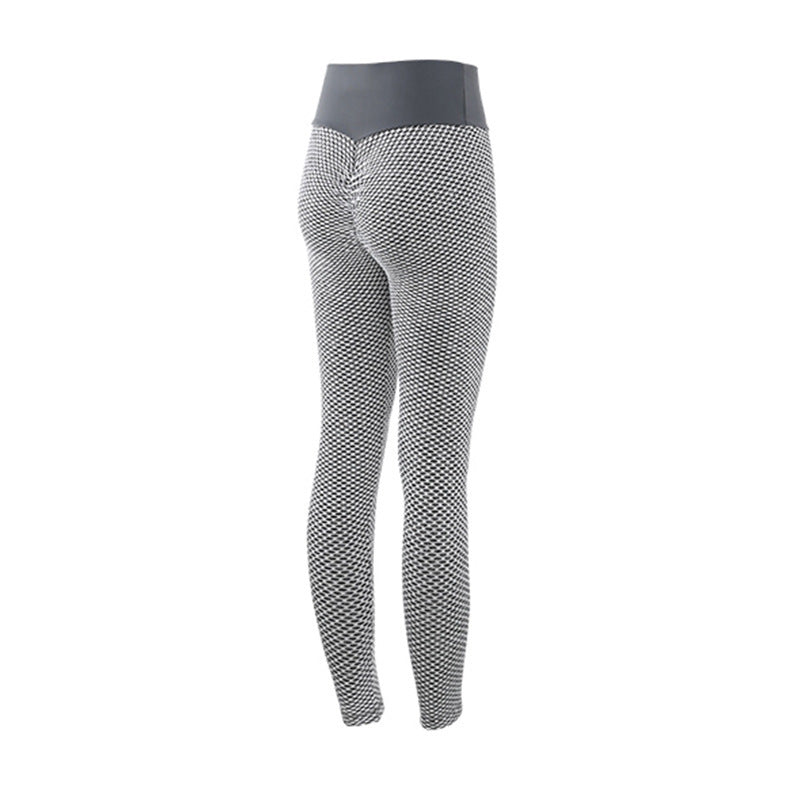 Stylish Plaid Yoga Pants: Comfortable, Seamless, Fitness Wear