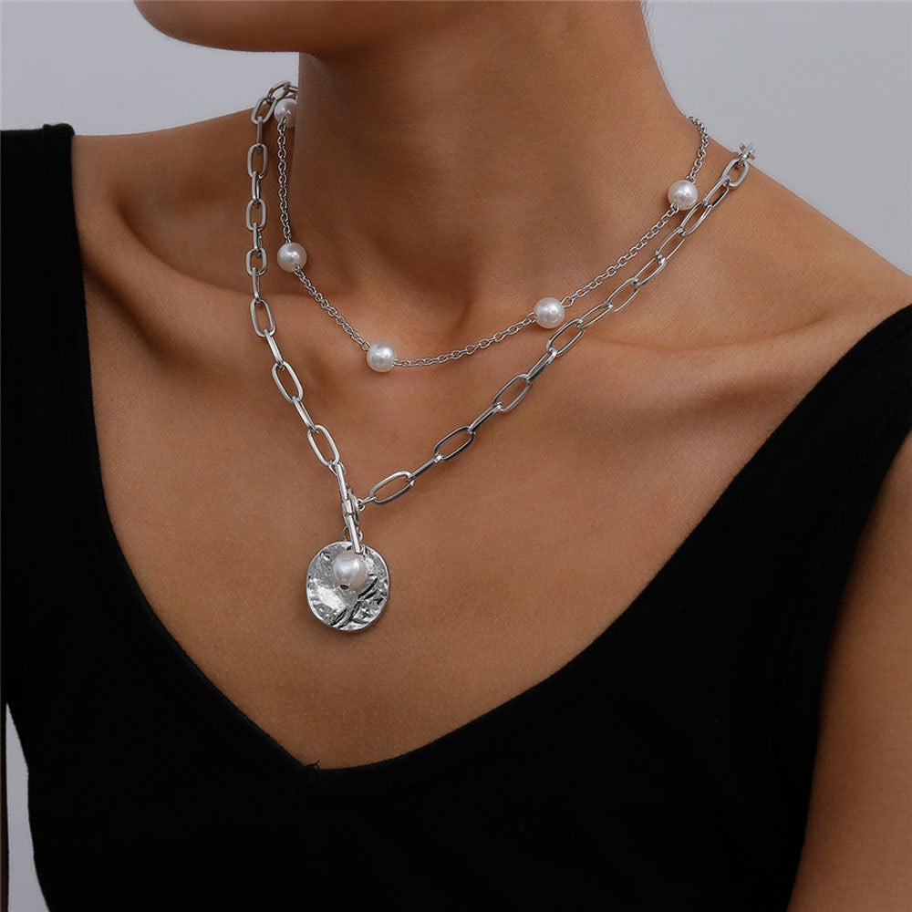 Versatile Double Chain Pearl Necklace: Perfect Accessory for Any Outfit