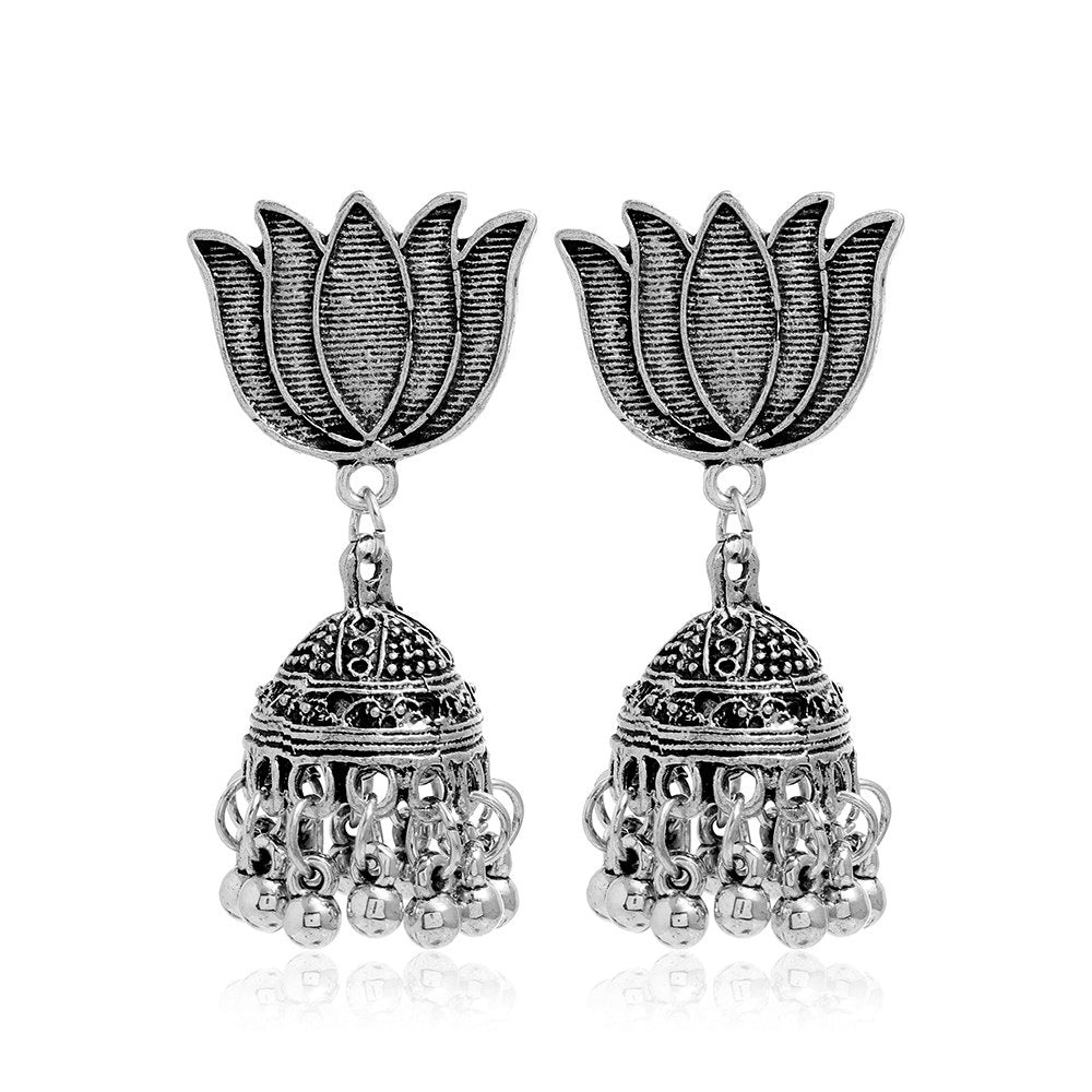 Boucles d'oreilles cloches vintage sculptées ethniques bohèmes élégantes qui rehaussent chaque tenue