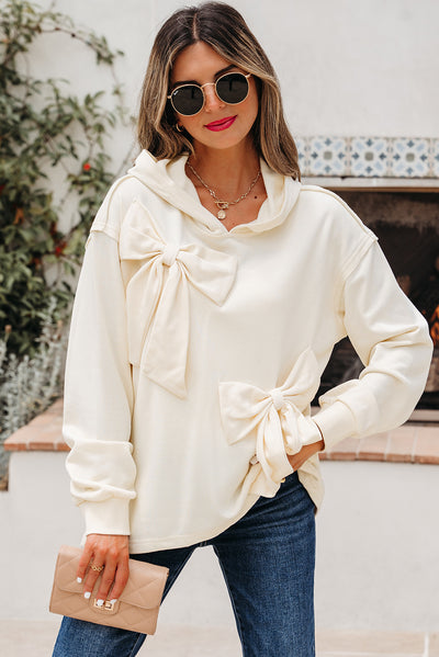 Women Hoodie Loose Fit Cute Bow Style for Comfort