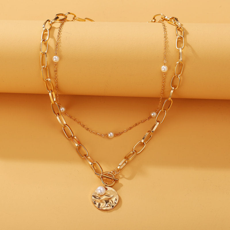 Versatile Double Chain Pearl Necklace: Perfect Accessory for Any Outfit