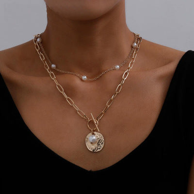 Versatile Double Chain Pearl Necklace: Perfect Accessory for Any Outfit