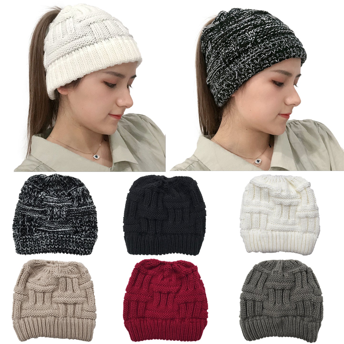 Cozy, Chic, and Practical: Soft Knit Ponytail Hats for Winter Days