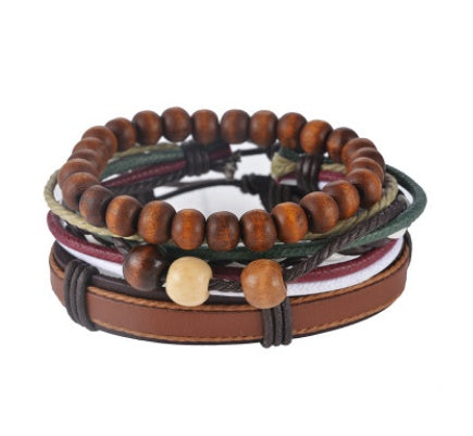 Stylish Multilayer Leather Bracelet - Timeless Accessory