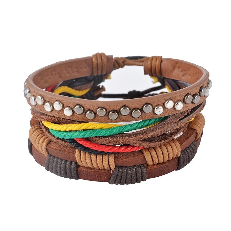 Stylish Multilayer Leather Bracelet - Timeless Accessory