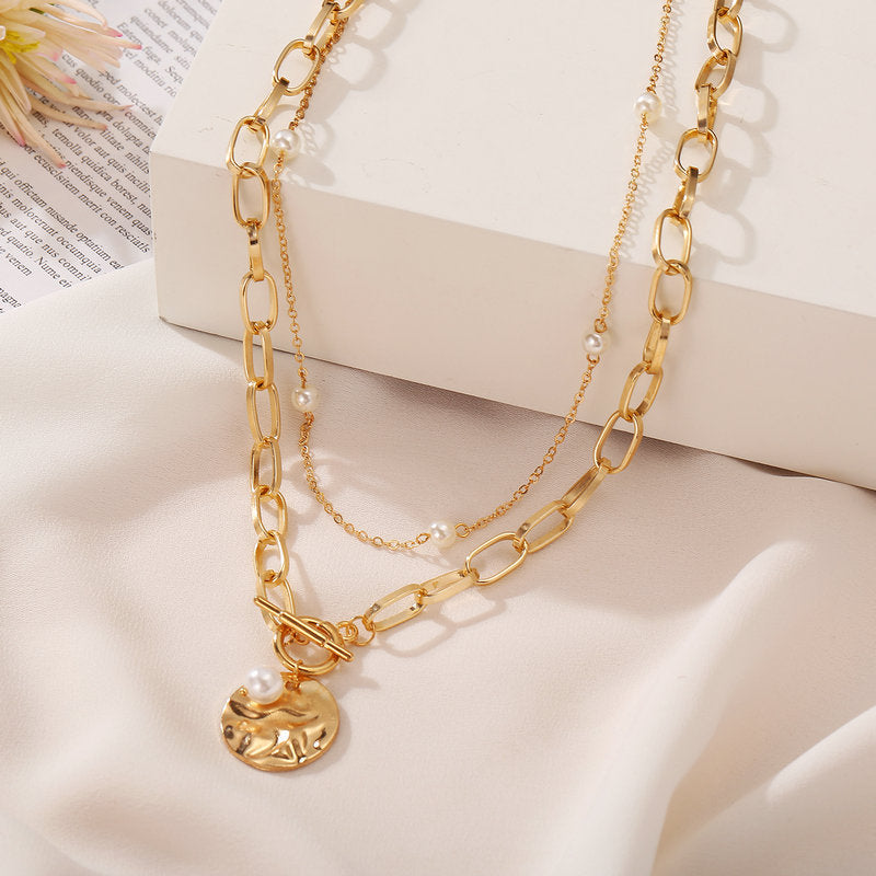 Versatile Double Chain Pearl Necklace: Perfect Accessory for Any Outfit