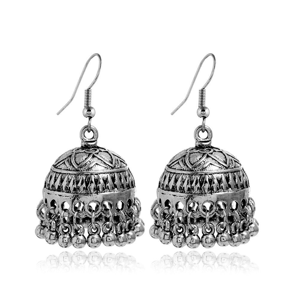 Boucles d'oreilles cloches vintage sculptées ethniques bohèmes élégantes qui rehaussent chaque tenue