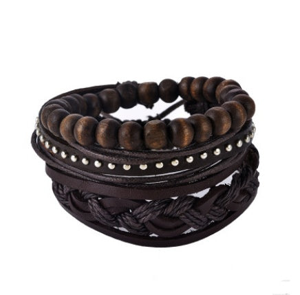 Stylish Multilayer Leather Bracelet - Timeless Accessory