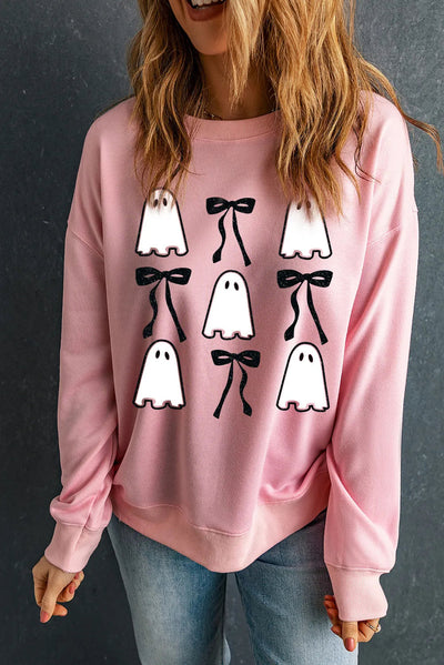 Cozy Sweatshirt with Bow Design for Casual Stylish Comfort.