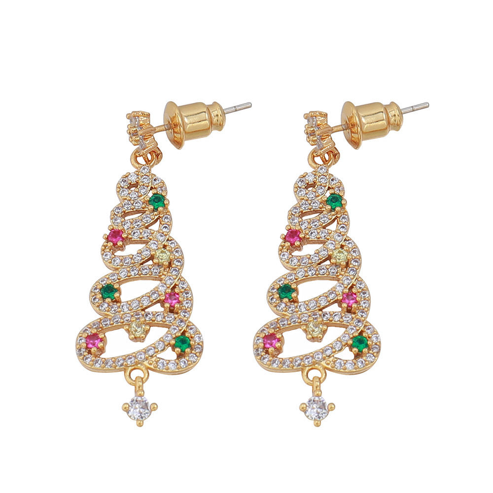 Elevate Your Christmas Style with Charming Tassel Tree Earrings