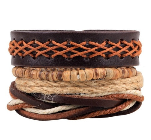 Stylish Multilayer Leather Bracelet - Timeless Accessory