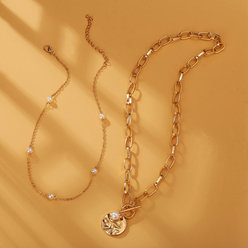 Versatile Double Chain Pearl Necklace: Perfect Accessory for Any Outfit