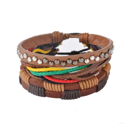 Stylish Multilayer Leather Bracelet - Timeless Accessory