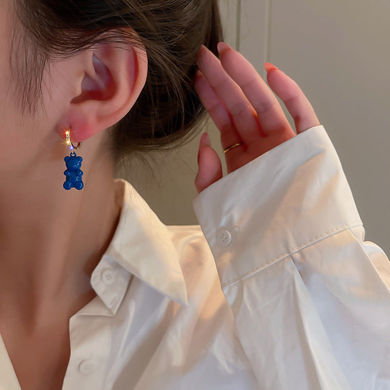 Discover Stunning Zircon Bear Earrings: Elegance and Charm Combined!