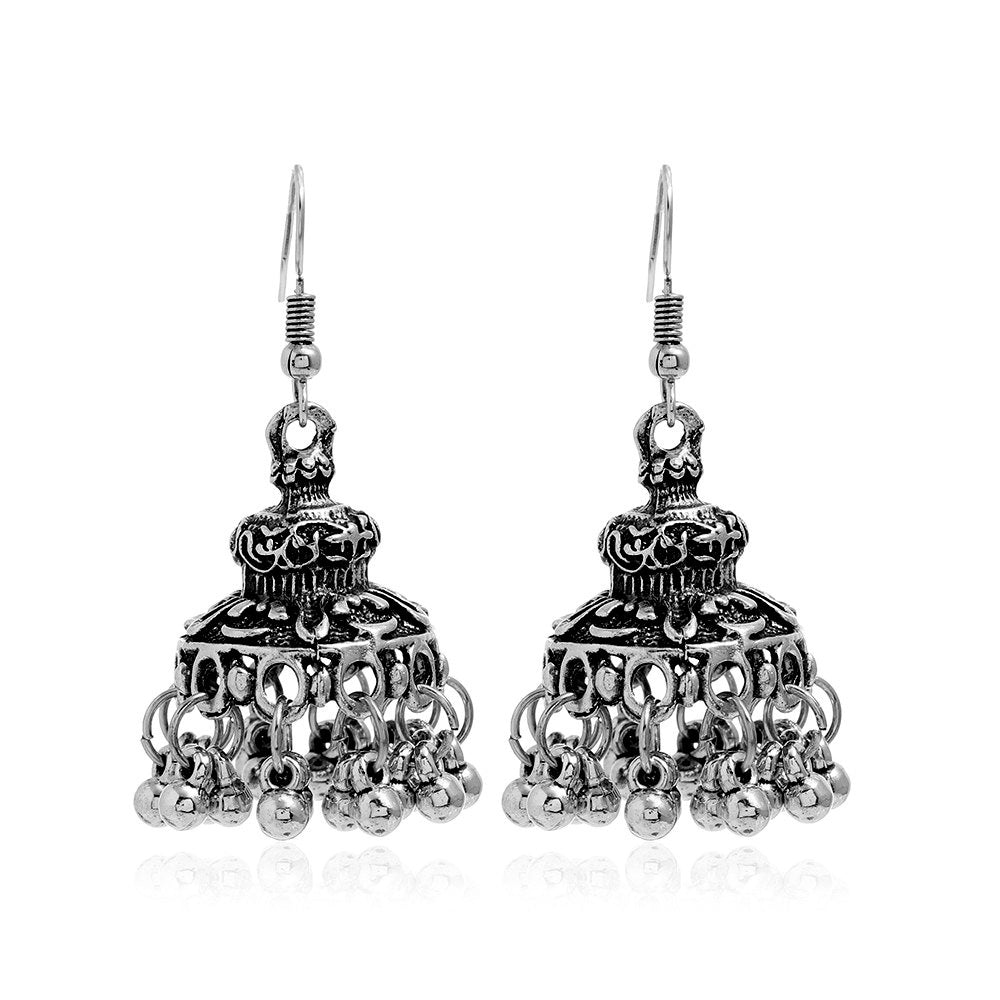 Boucles d'oreilles cloches vintage sculptées ethniques bohèmes élégantes qui rehaussent chaque tenue