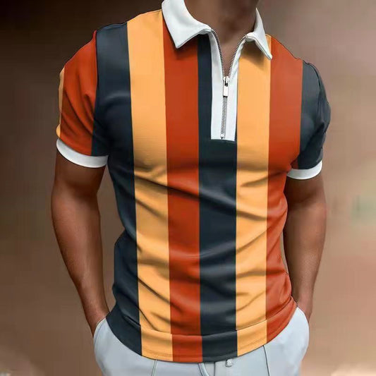 Stylish Men's Striped Polo Shirt: Comfort, Versatility, and Timeless Appeal