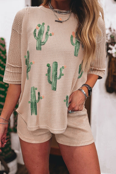 Cactus Forest Short Set for Women Comfortable Stylish