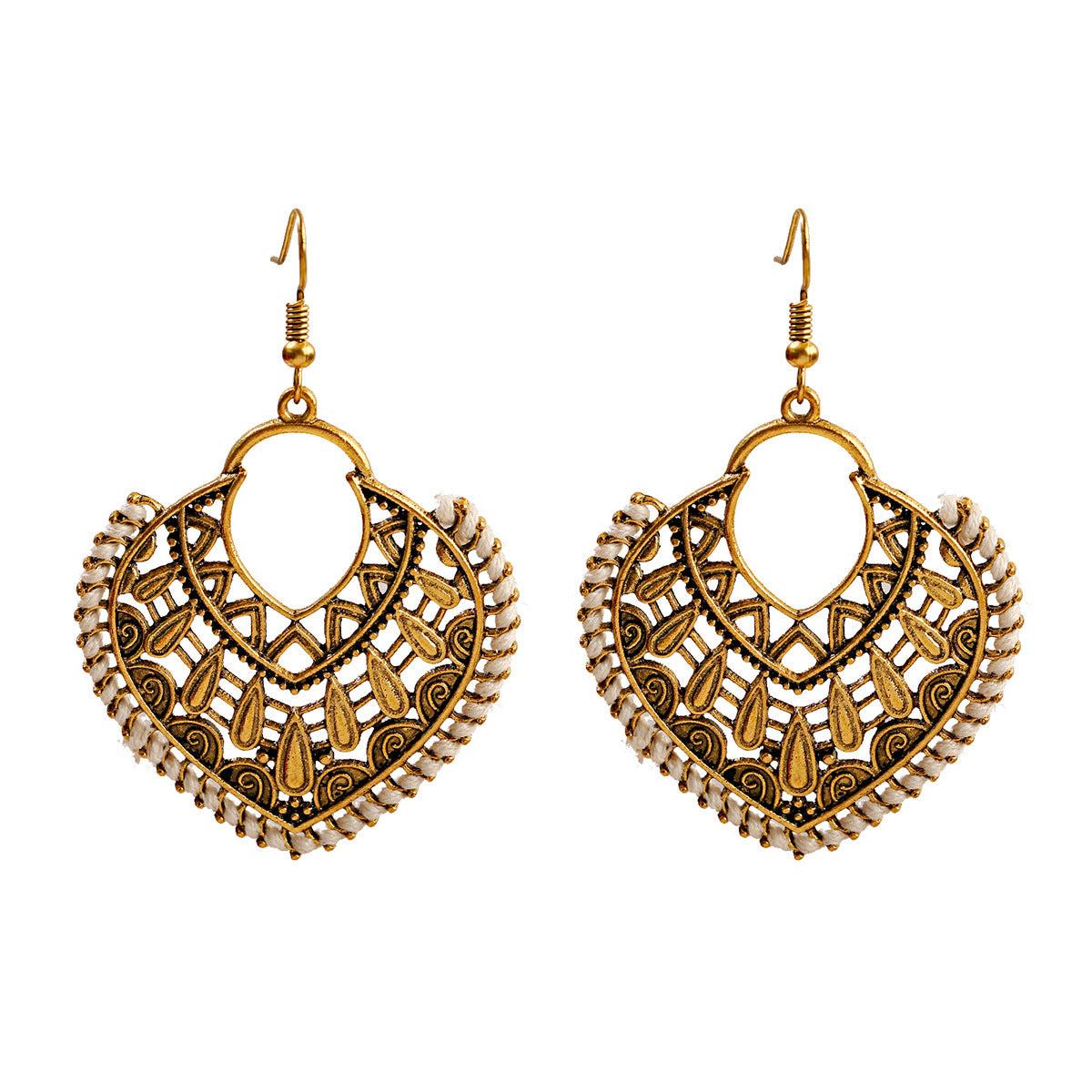 Bohemian Vintage Earrings: Simple Hollow Design for Effortless Elegance