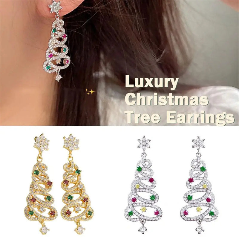 Elevate Your Christmas Style with Charming Tassel Tree Earrings