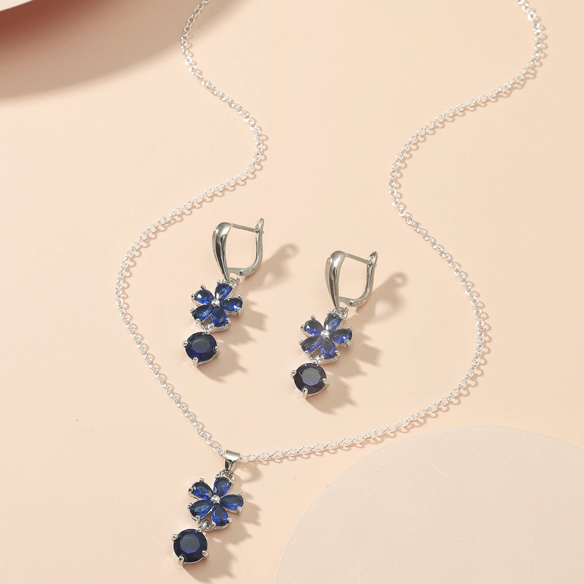 Elevate Your Style: Stunning Women’s Gemstone Necklace and Earring Set