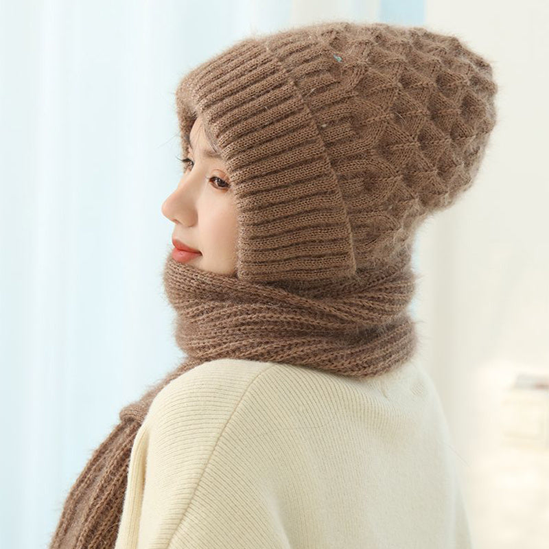 Ultimate Warmth: Women’s Fleece-Lined Scarf and Hat for Cold Days