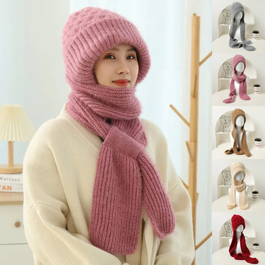 Ultimate Warmth: Women’s Fleece-Lined Scarf and Hat for Cold Days