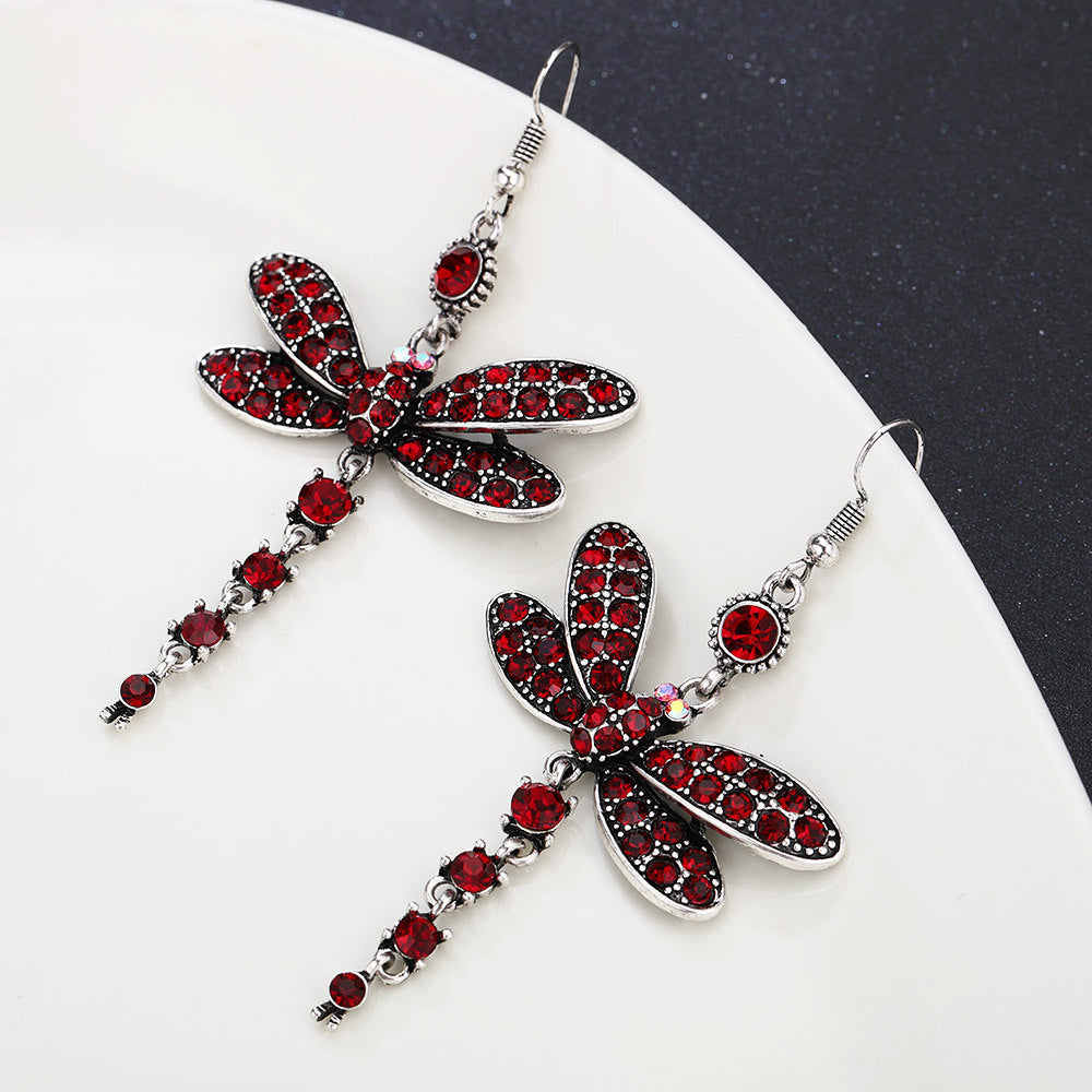 Ethnic Vintage Dragonfly Earrings: Unique Fringe Design for Elegant Style