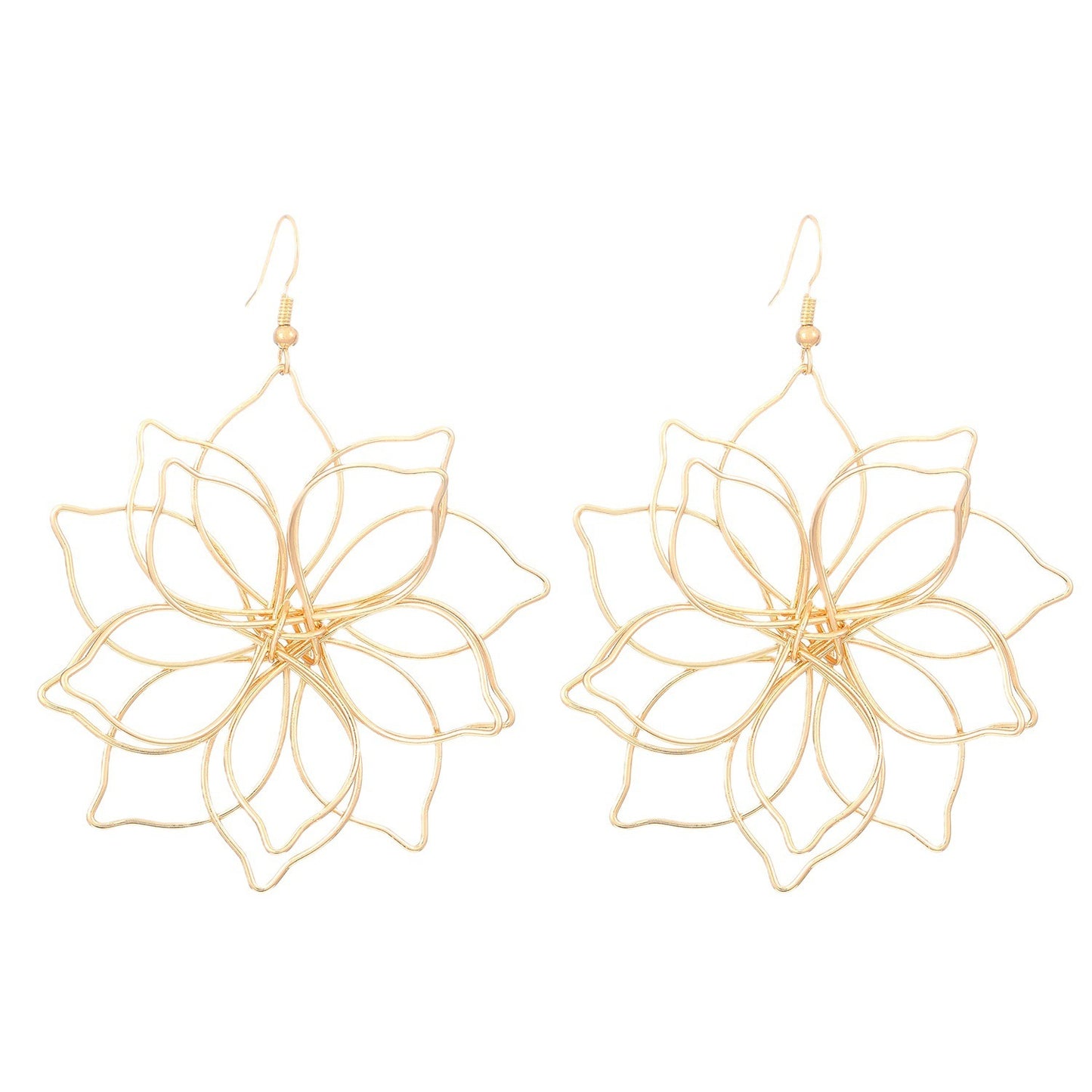 Découvrez une mode unique : des boucles d'oreilles en lotus tissées multicouches pour chaque occasion