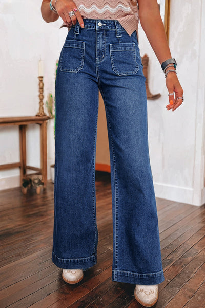 Wide Leg Jeans with Pockets for Comfortable Everyday Wear