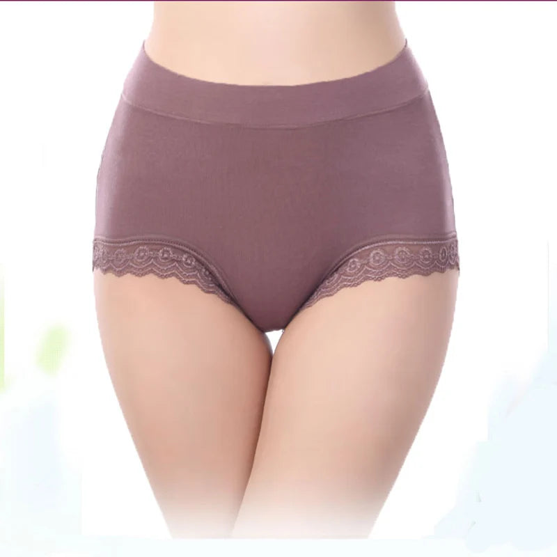 Luxurious High-Waist Lace Briefs: Sexy Panty for Perfect Fit