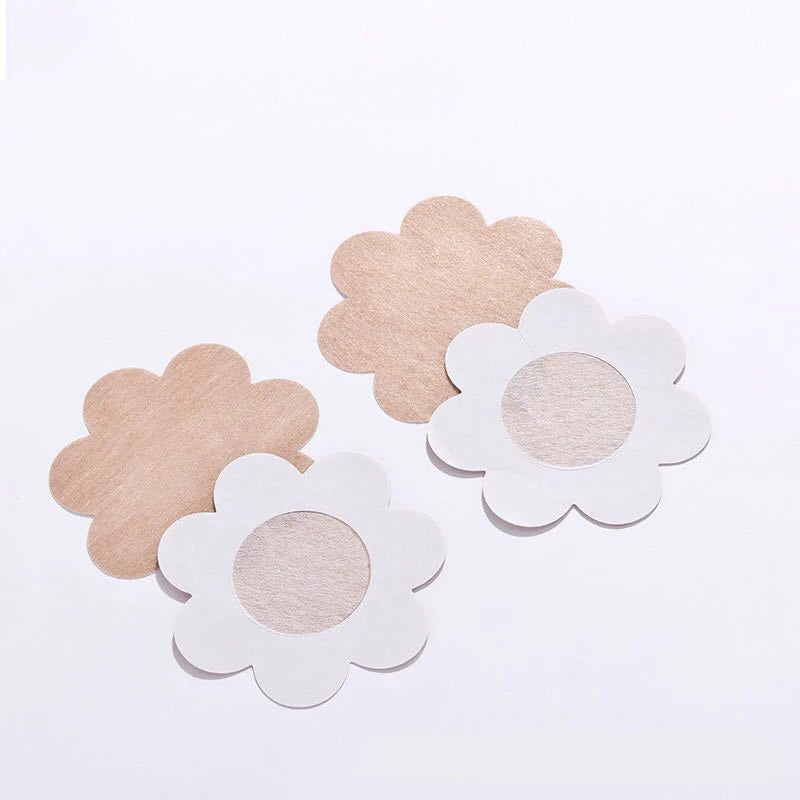 Sexy Stick-On Bra Petals - 50 Disposable Soft Nipple Cover Pads