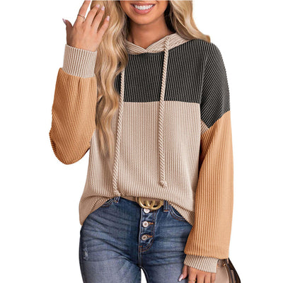 Sweatshirt hoodie offers cozy comfort with stylish color design.