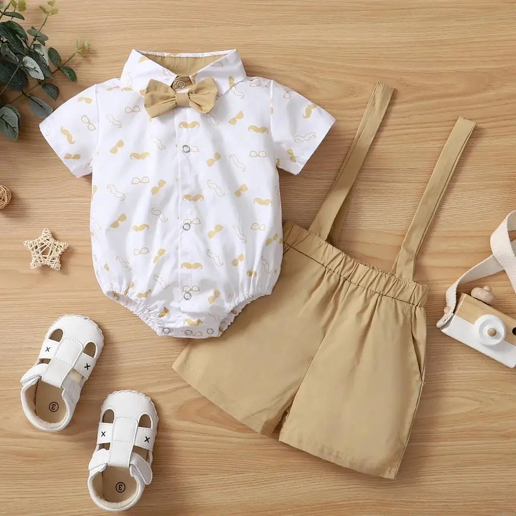 Charming Baby Boys' Short Sleeve Outfits Perfect for Festival Celebrations