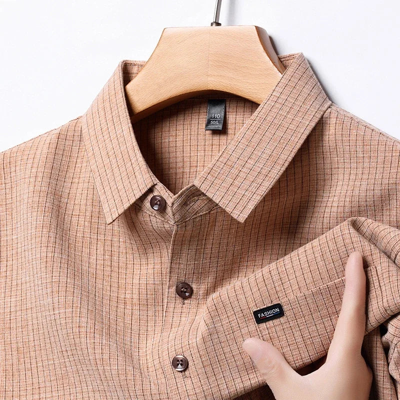 Breathable Cotton Linen Shirt for Men - Comfortable Casual Style