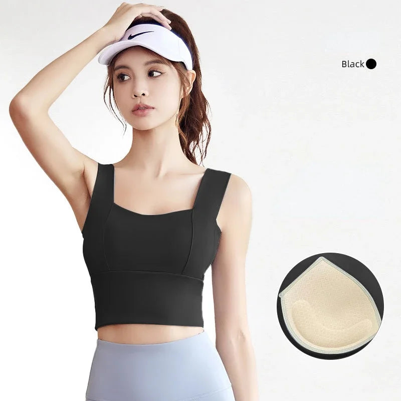 High-Performance Fitness Underwear: Sports Vest and Yoga Bra Combo