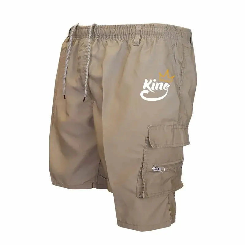 Comfortable Men's Cargo Shorts with Elastic Waist - Durable and Stylish