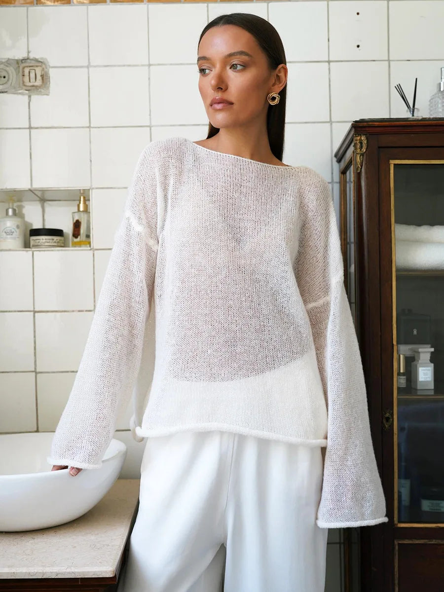 Comfortable Thin Knitted Oversized T-Shirt for Your Fashionable Wardrobe