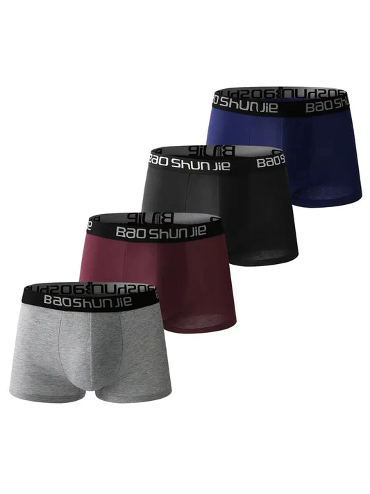 4-Pack Men’s Cotton Underwear: Soft, Breathable, and Comfortable for All-Day Wear