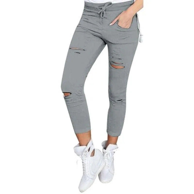 Chic Ripped Jeans & Pencil Leggings for Women – Must-Have Fashion