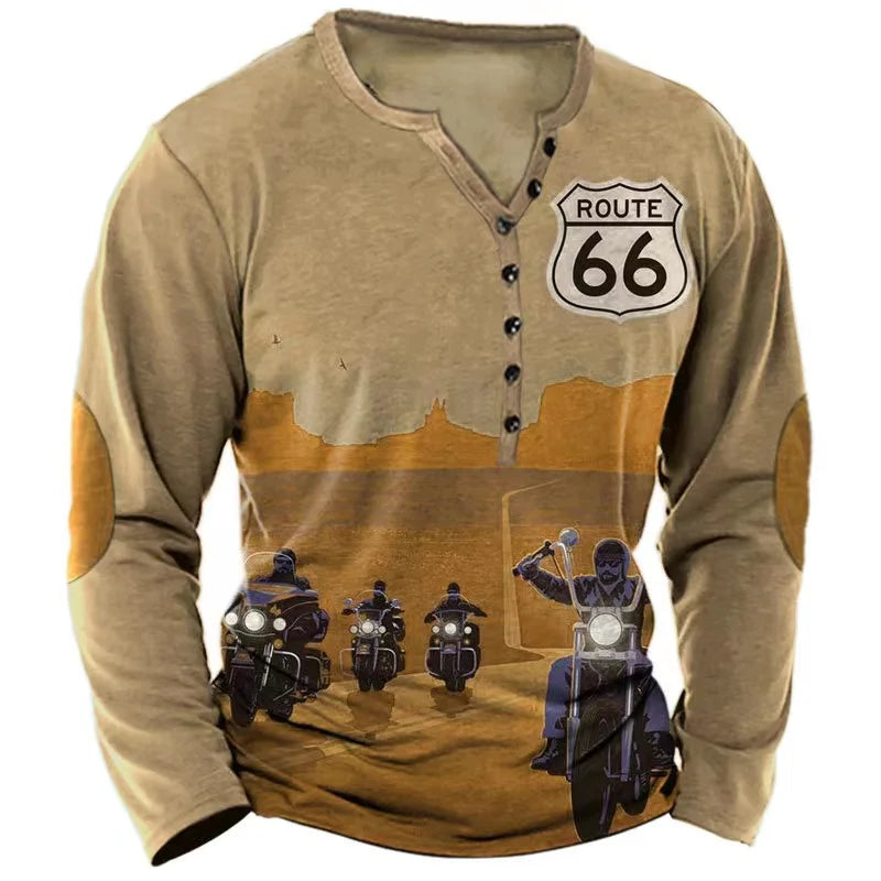 Stylish and Comfortable Vintage Men's Long Sleeve T-Shirt for Everyday Wear