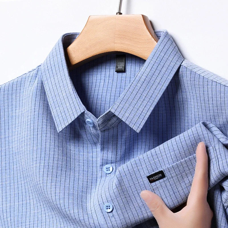 Breathable Cotton Linen Shirt for Men - Comfortable Casual Style