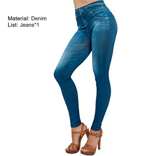 Stretchy, Skin-Friendly, Soft High Waist Jeans with Multiple Pockets