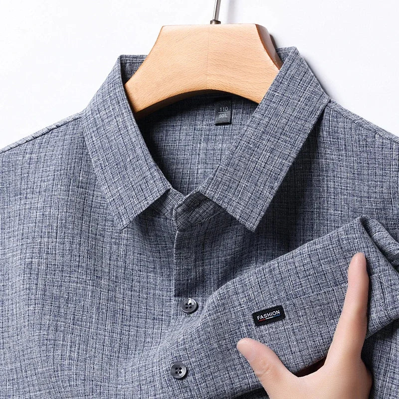 Breathable Cotton Linen Shirt for Men - Comfortable Casual Style