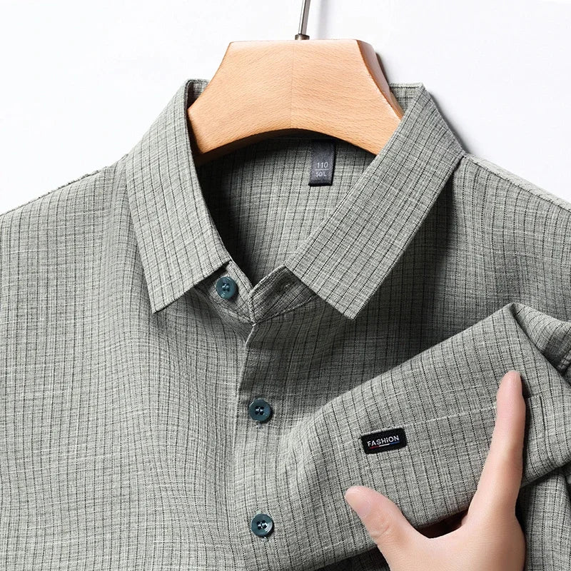 Breathable Cotton Linen Shirt for Men - Comfortable Casual Style